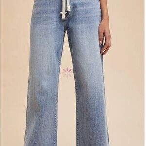 Women's Light Blue Wide-Leg Denim Jeans